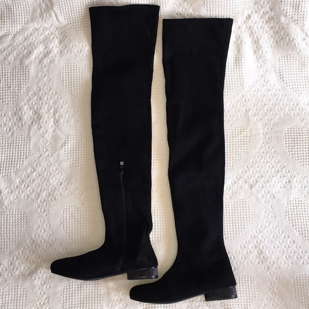 Thigh High Black Suede Boots